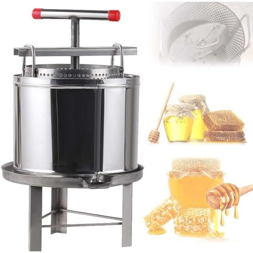 Prensa De Miel Manual De Acero Inoxidable, Prensa De Cera, Prensador De Miel, Herramienta De Apicultura con Filtro, Prensador De Miel De Acero Inoxidable