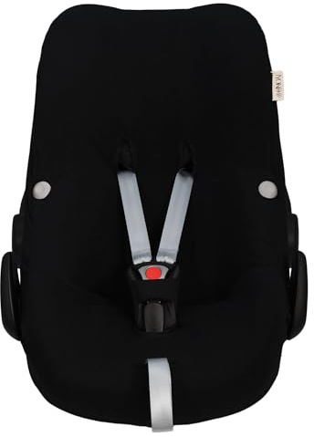 JYOKO KIDS Car Seat Cover Compatible with Pebble Maxi Cosi Pebble Pro I-Size Cotton (Black Series)