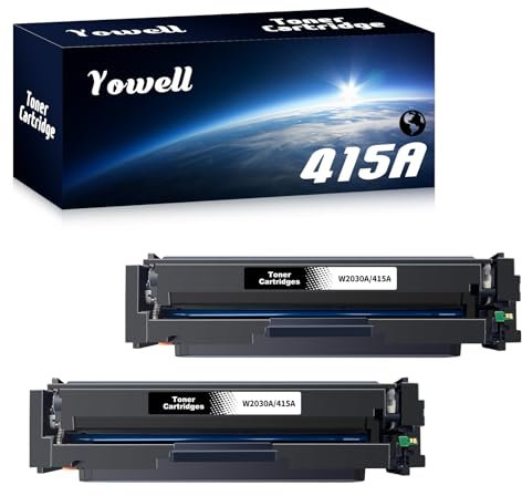415A Toner Schwarz Mit Chip Kompatible für HP 415A Toner Schwarz für Toner HP Color Laserjet Pro MFP M479fdw M479fnw M479dw M479fdn M454dw M454dn W2030A, 2* 415A Schwarz
