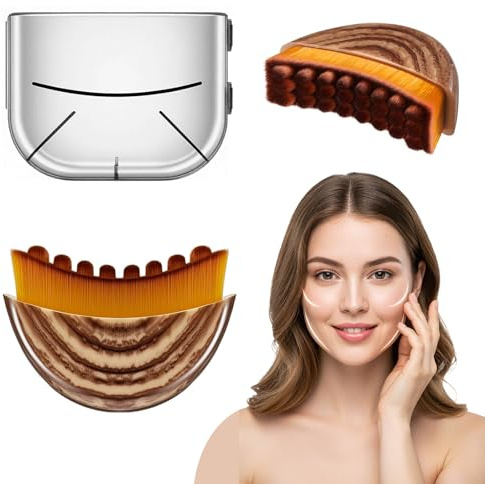 Cepillo Facial de Contorno Linfático, para escultura de barbilla y mandíbula, cepillo facial en seco, masajeador de drenaje linfático, se adapta a la piel, diseño ergonómico preciso