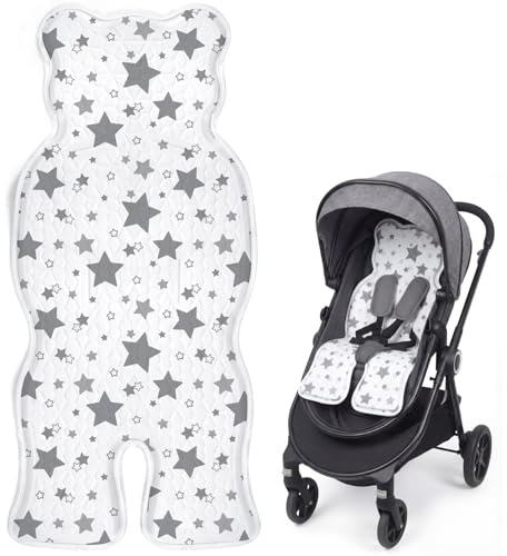 Orzbow Colchoneta Silla Paseo Universal - Colchoneta Carro Bebe Verano | Gran Refrescante Transpirable | para Silla de Coche para Bebé, Carrito, Asientos Bebé y Minicuna | Estrella