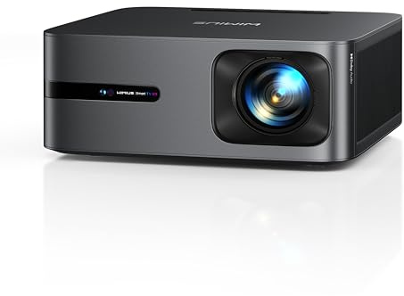Proyector 4K | 2200 ANSI Brillo | Google TV 14.0 Integrado | Audio Dolby 56W| Proyector FHD 1080P Nativo, Enfoque Automático e IA Calibración, 2+32GB, HDMI 2.1, MEMC HDR10 para Cine en Casa y Exterior