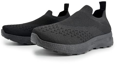 JOMIX Scarpe Donna Senza Lacci Slip On Traspiranti e Leggere in Maglia Suola Alta Antiscivolo Calzata Comoda Sneakers Casual WSS250582 Nero 39