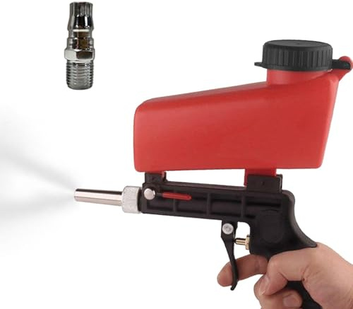 Generico Macchina per Sabbiatura - Pistola Sabbiatrice Manuale - Macchina Sabbiatrice Ad Alta Pressione | per Mobili Settore Automobilistico Falegnameria Casa Garage Officina e