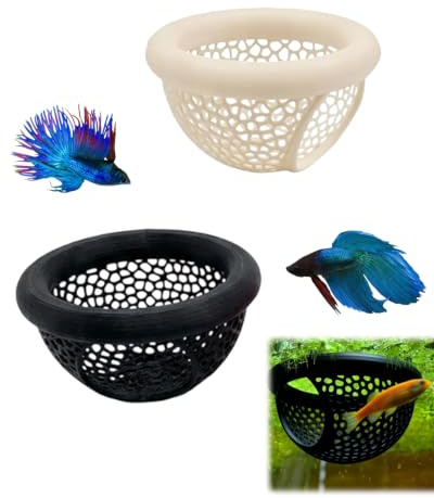 YIPFEN Accesorios Acuario: Cueva Refugio y Escondite (2 Piezas) para Peces Betta, Camarones y Peces Pequeños | Reduce Estrés y Decora Naturalmente