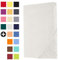 Heim24h Spannbettlaken 120x200cm bis 30 cm, Weiß, 100% Baumwolle Bettlaken, Öko Tex Zertifiziert Jersey Spannbetttuch