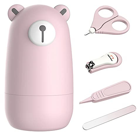 Baby nagelklippare set med sött fodral, nagel- och tånagelfilset för manikyr och pedikyr hos nyfödda, gåva till den nya mamman