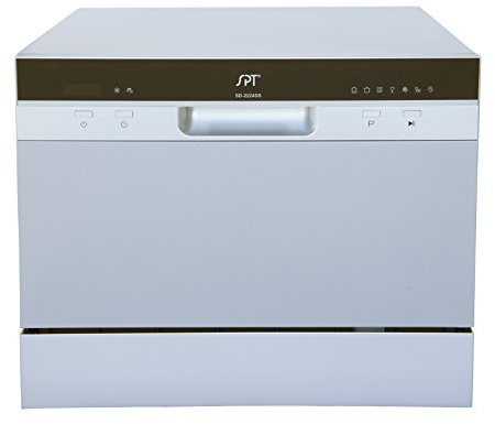 SPT SD-2224DSB: ENERGY STAR Countertop Dishwasher with Delay Start & LED – Silver