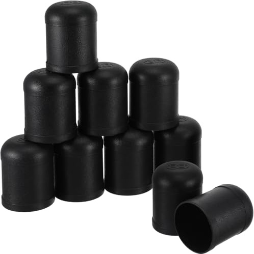 Hohopeti 10Pcs Plastic Dice Cups Black Cylindrical Dice Boxes for Ktv Game Accessories Durable Anti-Cheating Game Tool