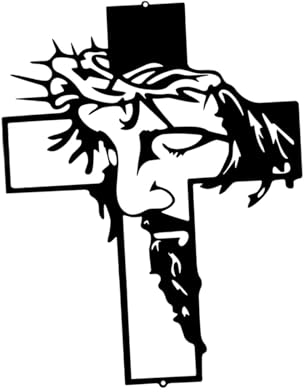 Luwecf Estatua de Crucifijo Cruzado para Colgar en La Pared, Impresionante Decoración Religiosa de Jesús, Iglesia