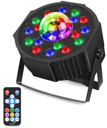 Spots Lumineux Par LED RGB avec Lumière Boule Disco pour Fête Célébrations Scènes Mariage Halloween Noël