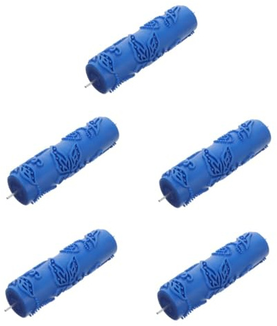 Operitacx 5pcs Pattern Paint Roller Butterfly Home Decor Wall Art Embossing DIY Painting Roller Easy to Use