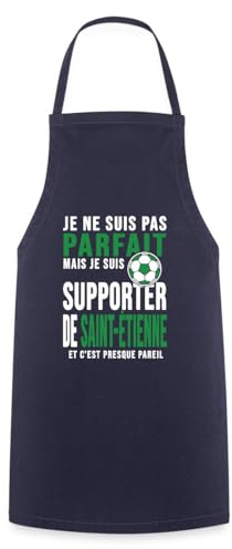 Spreadshirt Je Suis Supporter De Saint-Étienne Supporter Football Tablier Cuisine, taille unique, marine