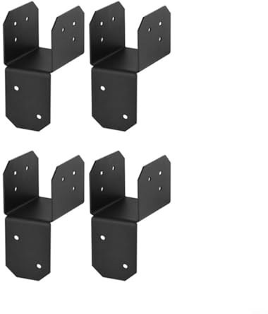 Entgoinggo Joist Anchor Connector, 4Pcs Post Cap Tie Brackets Mounting Hardware For Deck Roof Truss Beam Support Construction Framework(1.5 * 2in)