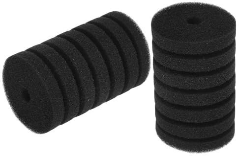 Veemoon Esponjas de Filtro para Proteger el Filtro 2 Piezas para Acuario Esponja de Repuesto Negra de Material y Reducir Obstrucciones en Acuarios