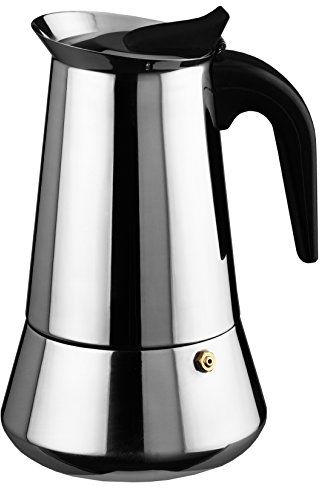 Ilsa 6212 - Cafetera Expresso INOX Bonkaffe para 12 Tazas, Color Plateado