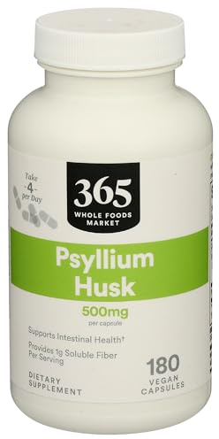 365 By Whole Foods Market, Psyllium Husk, 500 Mg, California Only, 180 Count