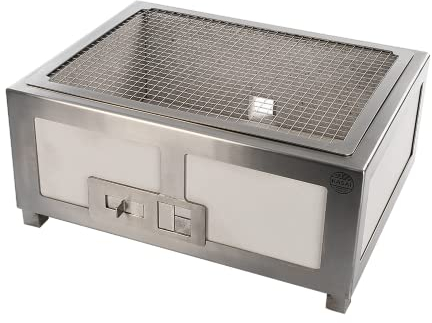 SousVideTools Medium Ceramic Konro Grill | Traditional Japanese Hibachi BBQ | 205mm X 546mm X 350mm