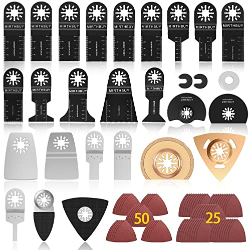 100 cuchillas multiherramienta kits,hojas de sierra oscilantes,Accesorios Multiherramienta Universal para Cortar Madera,Plástico,Metal Sierra multifuncion Kit
