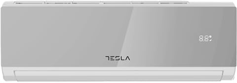 Tesla Aire Acondicionado Inverter Split 3.000 Frigorías [Hasta 30m2] (12.000 BTU) - Wi-Fi, Bomba de Calor, A++/A+++ Energético, Ultra Silencioso, Gas R32 (Gris)