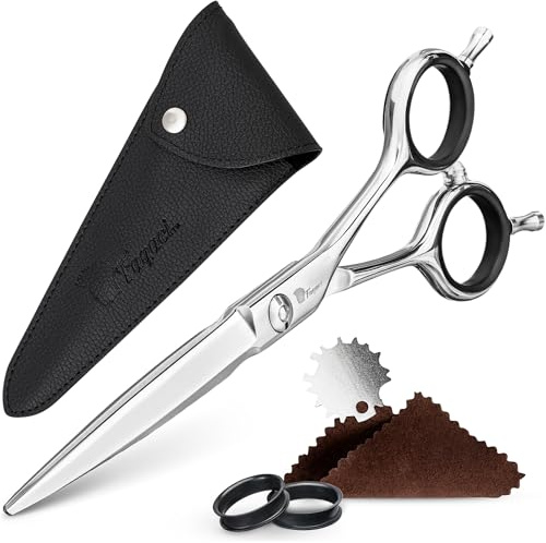 Fagaci Frisörsax Professionell 5,5” Superskarpa Tunna Blad, 440C-stål för Maximal Precision, Lättviktig Professionell Hårsax för Kvinnor & Män, Barberarsax för Hårklippning