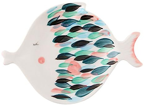Ciieeo Assiette à Goûter Forme De Poisson Assiette Dessert Céramique Pour Thé Après-midi