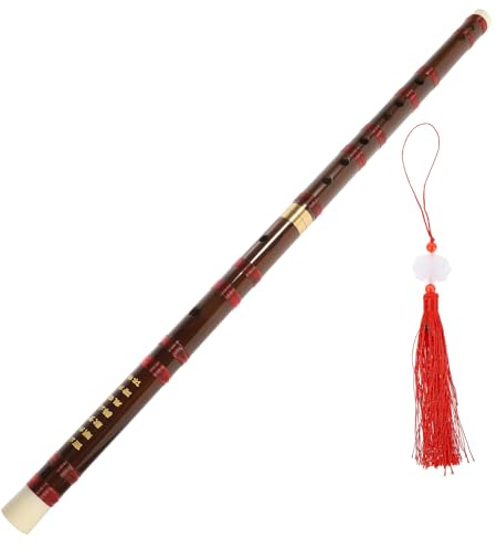 PRETYZOOM Flauta de Bambú C Afinación Precisa para Principiantes, Flauta Tradicional China de Estilo Antiguo, Instrumento Musical Educativo, Práctica y Obsequio Adecuado