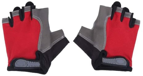 YolieraArt Halvfingerhandskar, mikrofiber silikon näthandskar, halkskydd andas solskyddsmedel, krok och ögla handled, för cykling klättring fitness