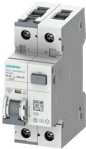 SIEMENS - Siemens 5SU13546KK16 FI/LS-Schalter RCBO 1P+N 10kA TypA 30mA B16 230V
