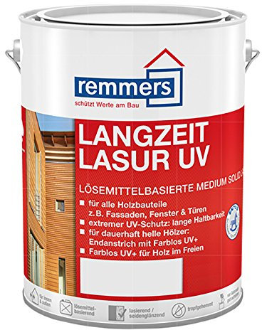 Remmers Dauerschutz-Lasur UV teak, 20 Liter, Holz UV-Schutz für außen, auch für helle Farbtöne und farblos UV+, blockfest, wetterbeständig