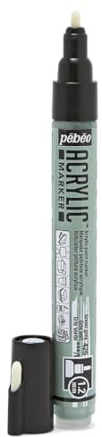 Pébéo 201425 Marqueur acrylique Pointe ronde 1,2mm Gris vert