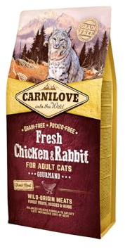 Carnilove Carnilove Fre Chicken & Rabbit Gourmand Nourriture déshydratée pour Chat 2 kg