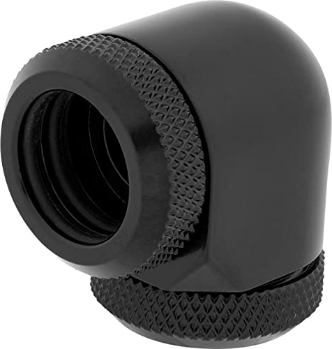 Connettori XF Hardline a 90° per tubi rigidi con diametro esterno di 14mm, pacco doppio, nero