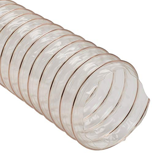 AWM Absaugschlauch Ø 60 mm transparent 0,4 mm Absauganlage Spiralschlauch schwer entflammbar Flexschlauch (2 Meter)