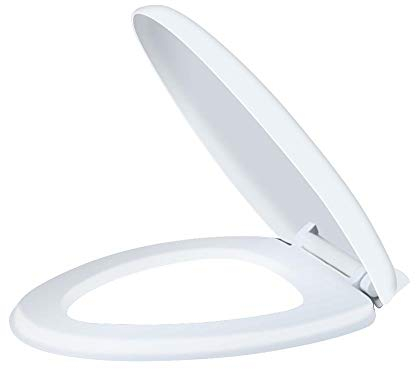 Weiche, langsam schließende Toilettensitzabdeckung O/U/V-Typ Toilettensitzdeckel Weißer Haushalts-Schnellwechsel-Badezimmer-Toilettensitz-Abdeckplatte, O-Typ