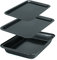 ZENO Baking Trays for Oven Non Stick - 3 Set | Baking Trays for Oven | Cooking Tray for Ovens | Durable Carbon Steel Pan | Non-Stick Coating | Cooking and Roasting | Dishwasher Safe