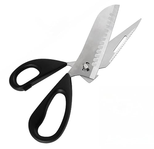 Forbici Cucina Smontabili 23cm, Forbici Da Cucina Multifunzionali, Materiale In Acciaio Inox, Smontato come Due Coltelli Indipendenti, Coltello tagliapane, apribottiglia