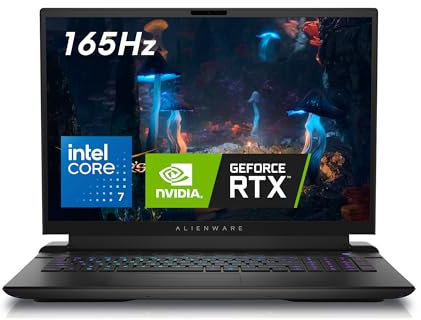Alienware M18 Gaming Laptop - 18-inch QHD+ 165Hz 3ms Display, Intel Core i7-14700HX, 16GB DDR5 RAM, 1TB SSD, NVIDIA GeForce RTX 4070 8GB GDDR6, Windows 11 Home, Onsite Service - Dark Metallic Moon