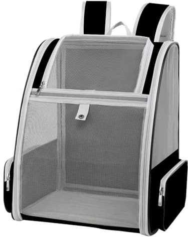 Cat Backpack Carrier, ryggsäck för katttransportör – reseryggsäck för husdjur, med frodig och halkfri bottenplatta för valpar och kattungar