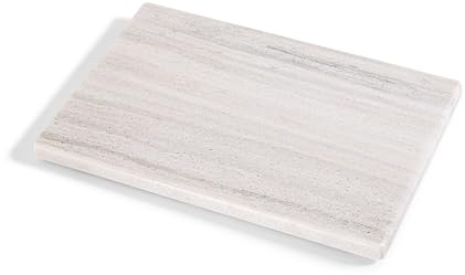 Little Marble Table – Vit marmorskärbräda 30,5 x 20,3 cm – elegant bricka för kök, sushi, ost, aptitretare – italiensk design – tillverkad i Italien