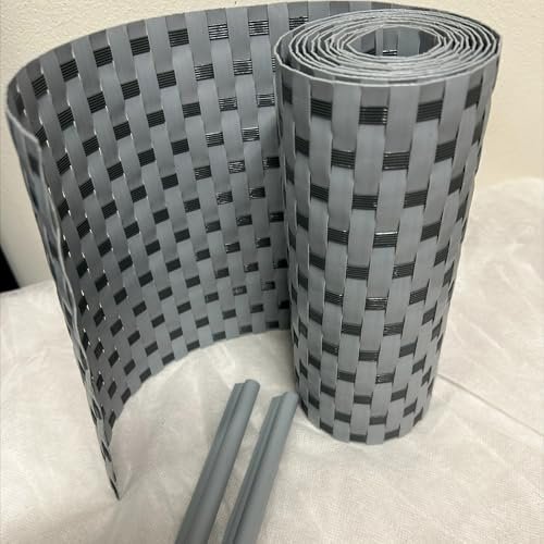 TENAX Flexi 0,19 x 2,05 m Gris Claro/Antracita, Tiras de Ocultación en HDPE con 2 Clips, Cobertura Decorativa para la Privacidad en Vallas de Panel, Cancelas, Barandillas, Balcones y Jardines