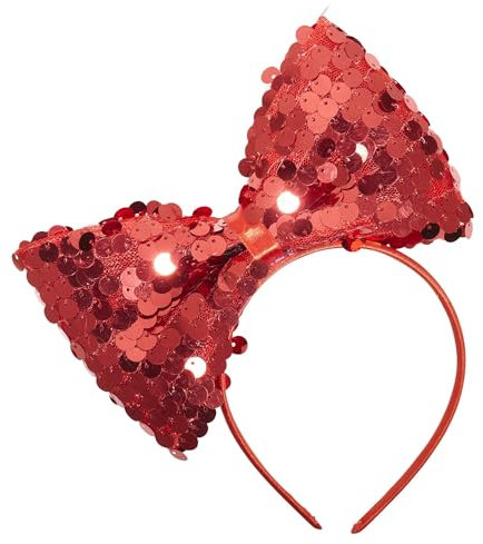 W WIDMANN MILANO Party Fashion - Haarreif mit Schleife, Pailletten, Kopfschmuck, Accessoire Karneval