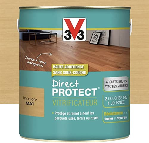 Vitrificateur Direct Protect destiné aux parquets 2,5L (teinte au choix) V33 - Teinte: Incolore Mat