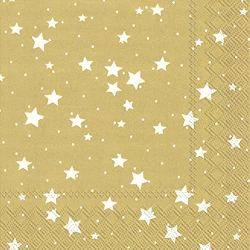 IHR Ideal Home Range - Papierservietten Stella DI Natale Gold 20 Stk. Lunchservietten