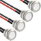 RUNCCI-YUN 4×16mm Impermeable Momentáneo Pulsador metal, Provisional Mini Botón, Pulsador Redondo,para Trompeta de Coche, PC, Lámpara de Mesa, Timbre de Casa (Pre Cableado)(Cabeza Plana)