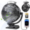 lynker Clip Mini Ventilatore USB Ø20cm, 10000mAh Batteria Ricaricabile Portatile Mano, Ventilatore da Tavolo Silenzioso Rotazione a 360°per Auto Viaggio Campeggio Casa Ufficio