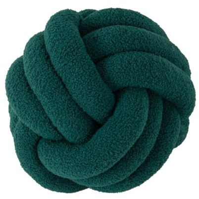 Fay Bless Moderne Wohndekoration Knotenkissen - Handgefertigtes, weiches rundes Kissen für Schlafzimmer, Bett und Wohnzimmer (Green,28CM)