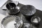 Delys 546151 - Servizio da tavola in porcellana, 18 pezzi, per 6 persone, piatti piatti, piatti fondi, piatti da dessert, coliris nero, decorazione LEOPARD