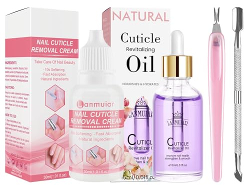 Cuticle Remover,Cuticulas Kit Manicura,Cuticule Ongle Remove,Set de cuidado de uñas de manos y pies,Set de manucura para edulcar e hidratar