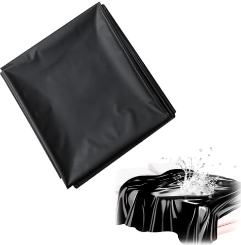 NiceNaiils Copriletto da Gioco in plastica Nera Impermeabile in PVC, per Evitare Che Il Materasso Si bagni,200cmx210cm